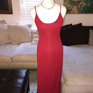 Red Spandex Ankle Length Gown